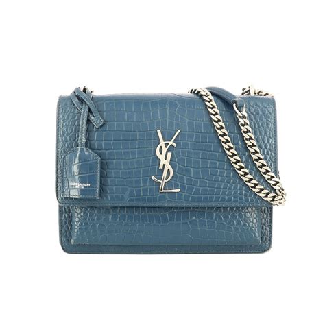 sunset ysl medium saphirblau tasche|Saint Laurent Sunset Medium YSL Crossbody Bag in .